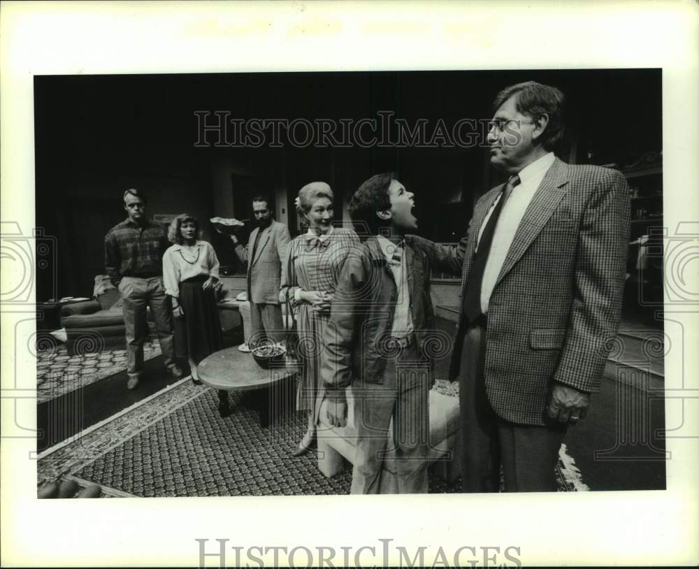 1988 Press Photo Actors In &quot;The Nerd&quot; Play At Nina Vance Alley Theater- Historic Images