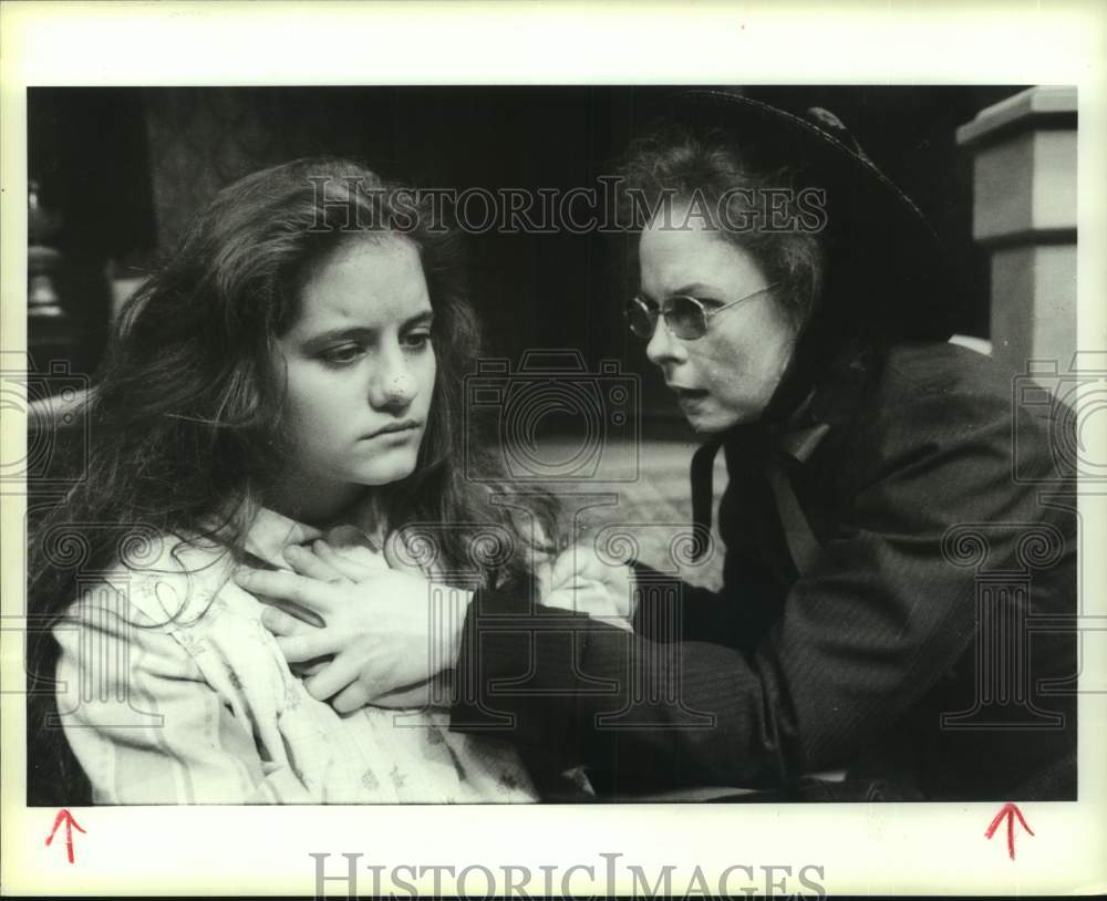 1988 Press Photo Catherine Fleming as Helen Keller in &quot;The Miracle Worker&quot; play- Historic Images