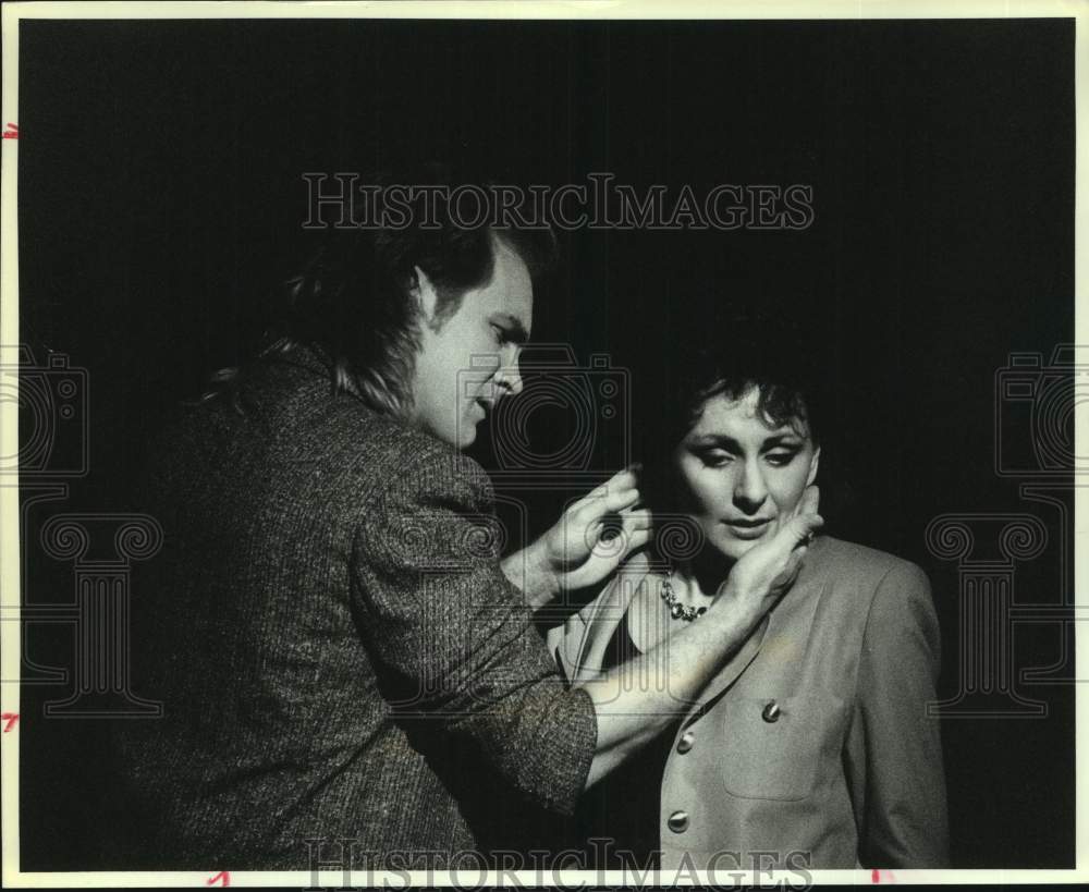 1992 Press Photo Steve Blanchard, Judy McLawe in Chess, TUTS musical, Houston- Historic Images