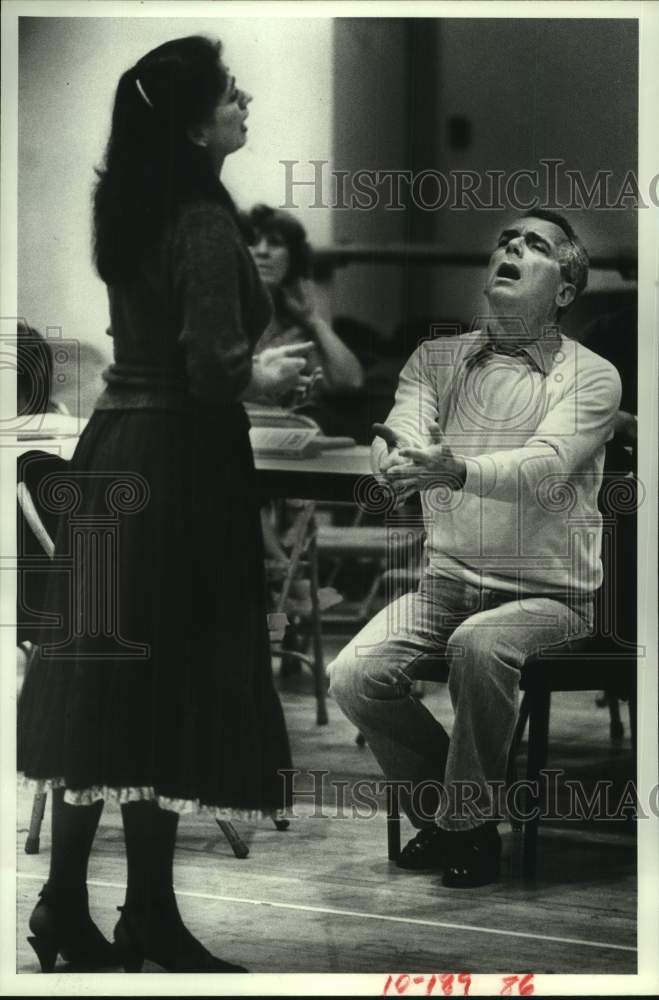 1982 Press Photo Giulio Chazalettes, Marianna Christos; Houston Grand Opera- Historic Images