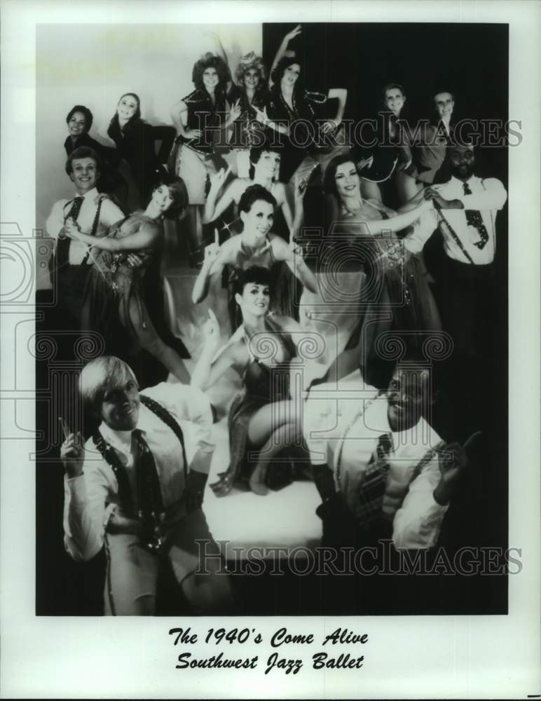 1984 Press Photo Dance Performers Pose, the Southwest Jazz Ballet Company- Historic Images