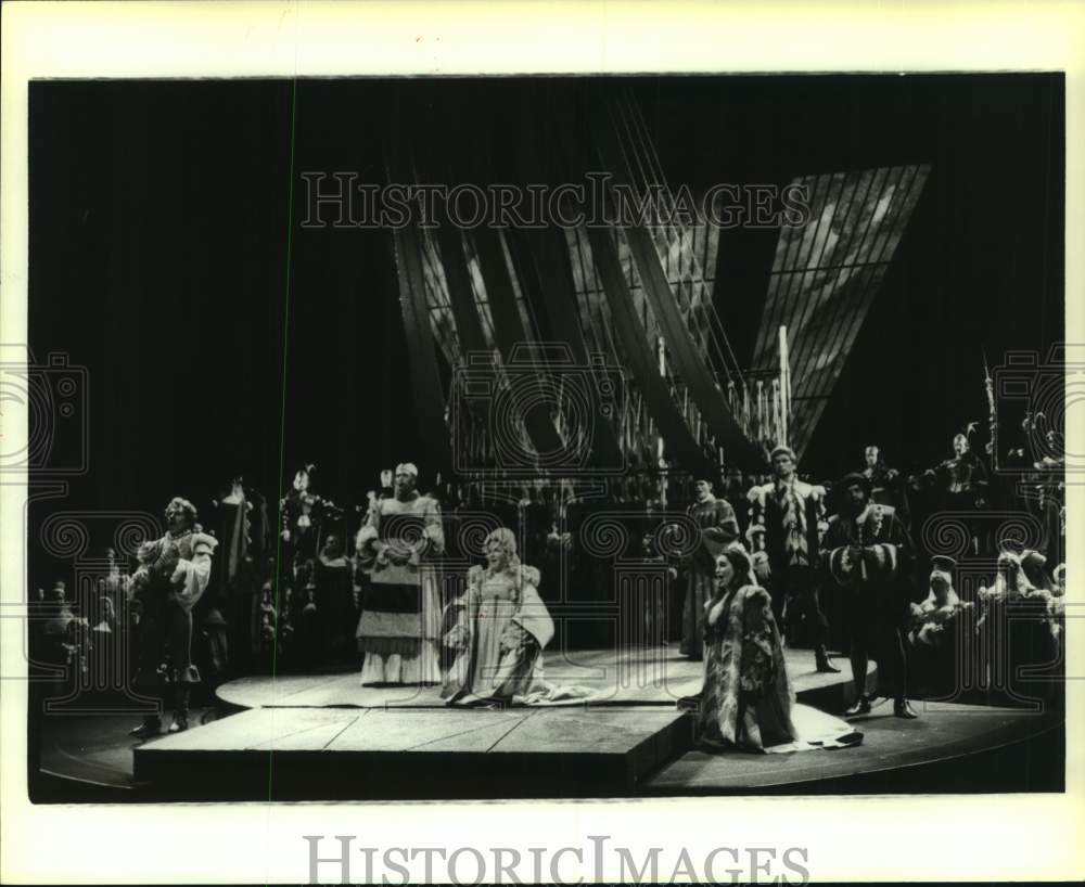 1979 Press Photo Performers in Verdi &quot;Otello&quot; Act III, Houston Grand Opera- Historic Images