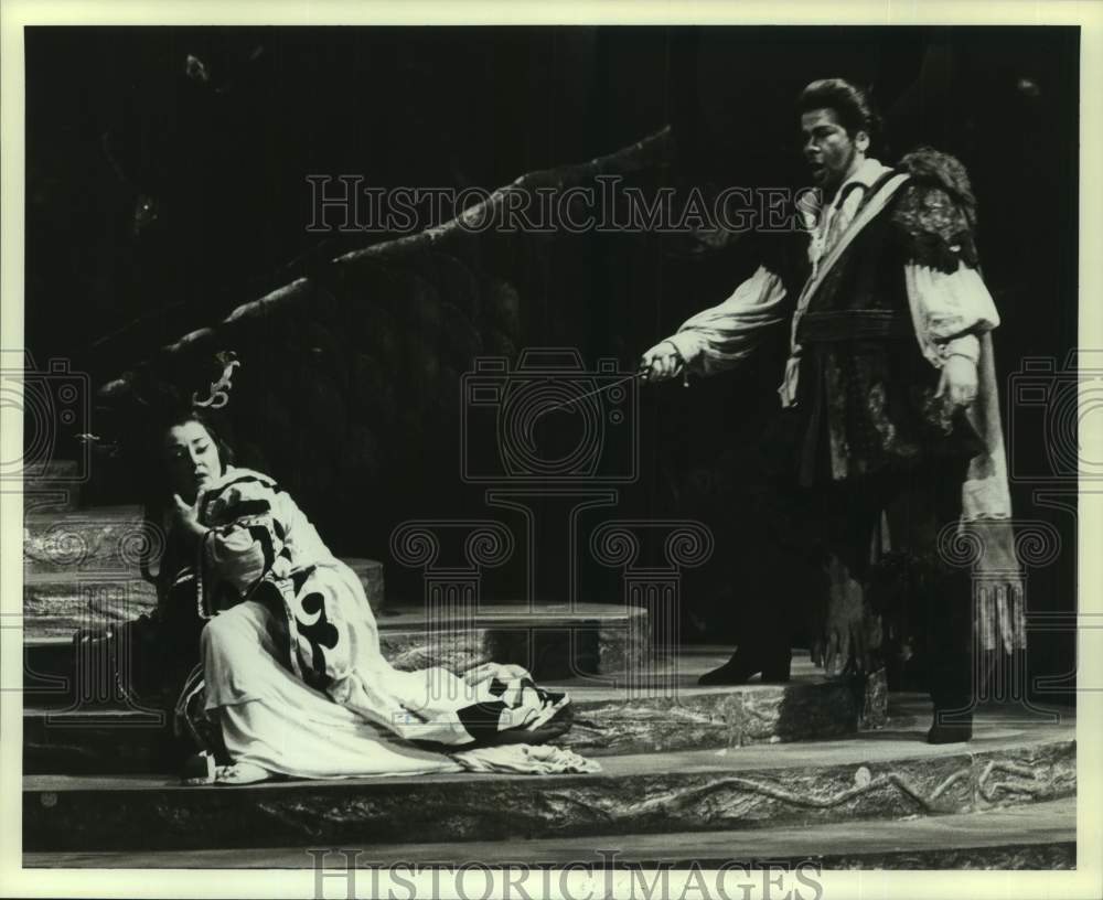 1987 Press Photo Scene from Act III of Houston Grand Opera production &quot;Turandot&quot;- Historic Images