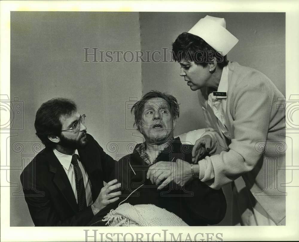 1985 Press Photo Scene From Theater Southwest&#39;s &quot;Sunshine Boys&quot;, Houston, Texas- Historic Images