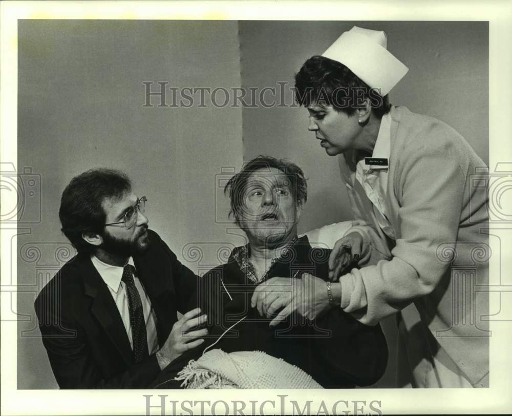 1985 Press Photo Scene From Theater Southwest's "Sunshine Boys", Houston, Texas- Historic Images