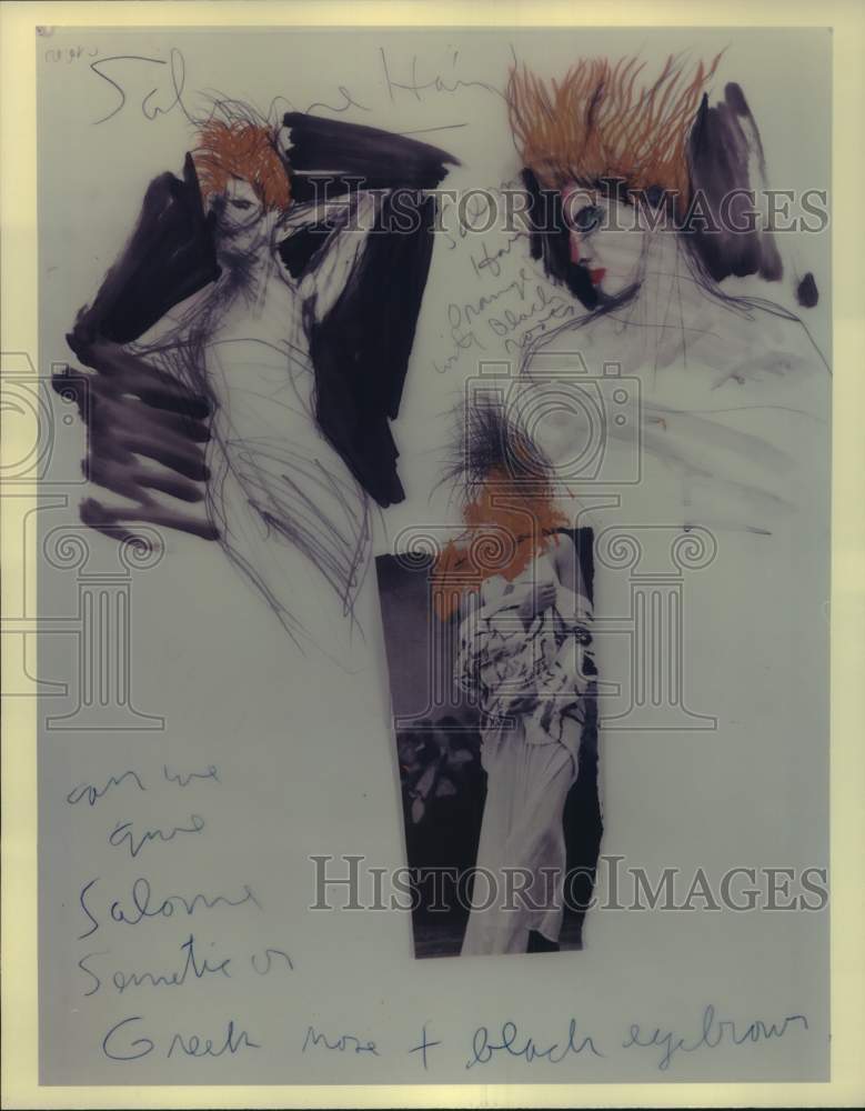 1988 Press Photo Costume Design for Houston Grand Opera&#39;s Production of &quot;Salome&quot;- Historic Images