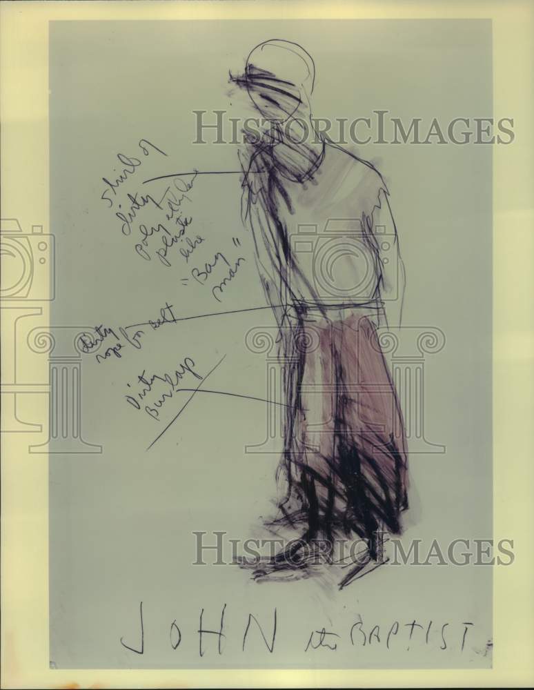 1988 Press Photo Costume Design for Houston Grand Opera's Production of "Salome"- Historic Images