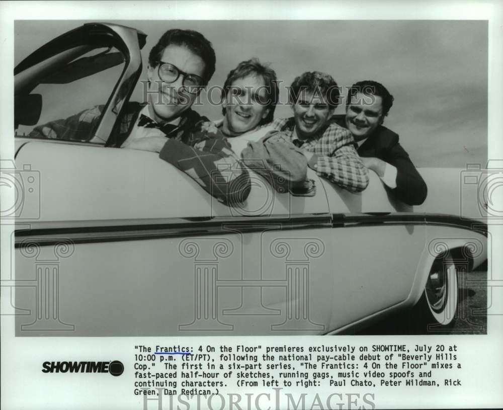 1986 Press Photo &quot;The Frantics: 4 on the Floor&quot; Showtime exclusive - hca65028- Historic Images