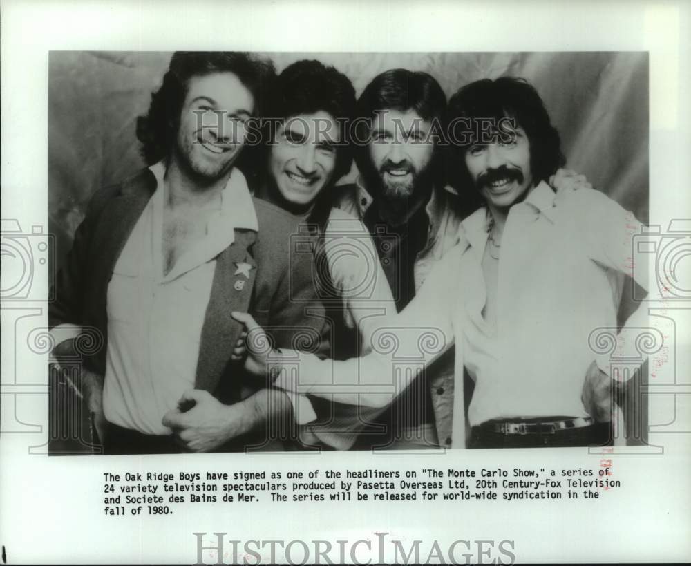 1982 Press Photo Members of the singing group &quot;The Oak Ridge Boys&quot; - hca65080- Historic Images