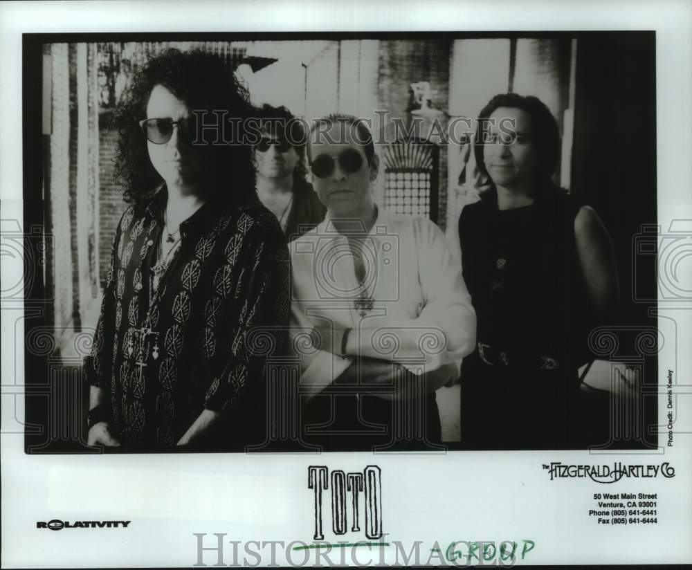 1993 Press Photo Members of the Music Group &quot;Toto&quot; - hca65088- Historic Images