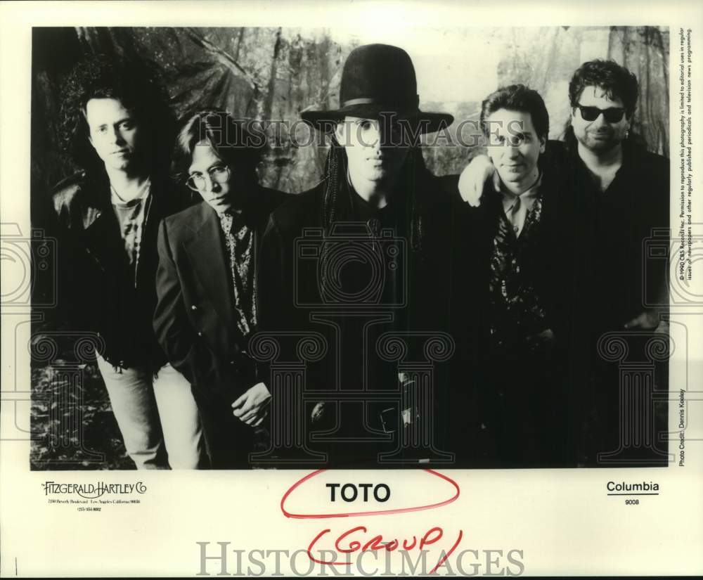 1990 Press Photo Members of the Music Group "Toto" - hca65089- Historic Images