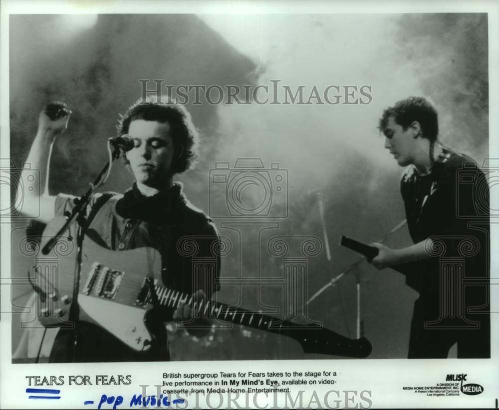 1986 Press Photo Members of the British Pop Music Supergroup "Tears for Fears"- Historic Images