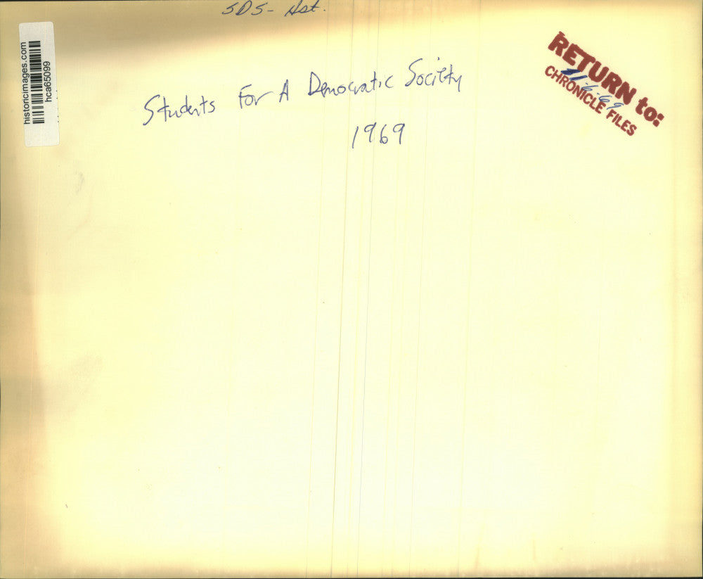 1969 Press Photo Crowd of Students for A Democratic Society in Houston