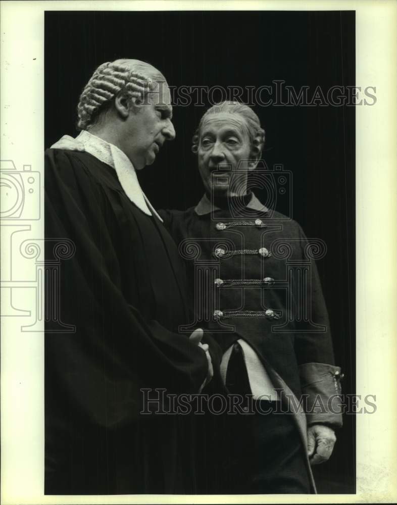 1984 Press Photo Actors in Scene at Nina Vance Alley Theater, Houston- Historic Images