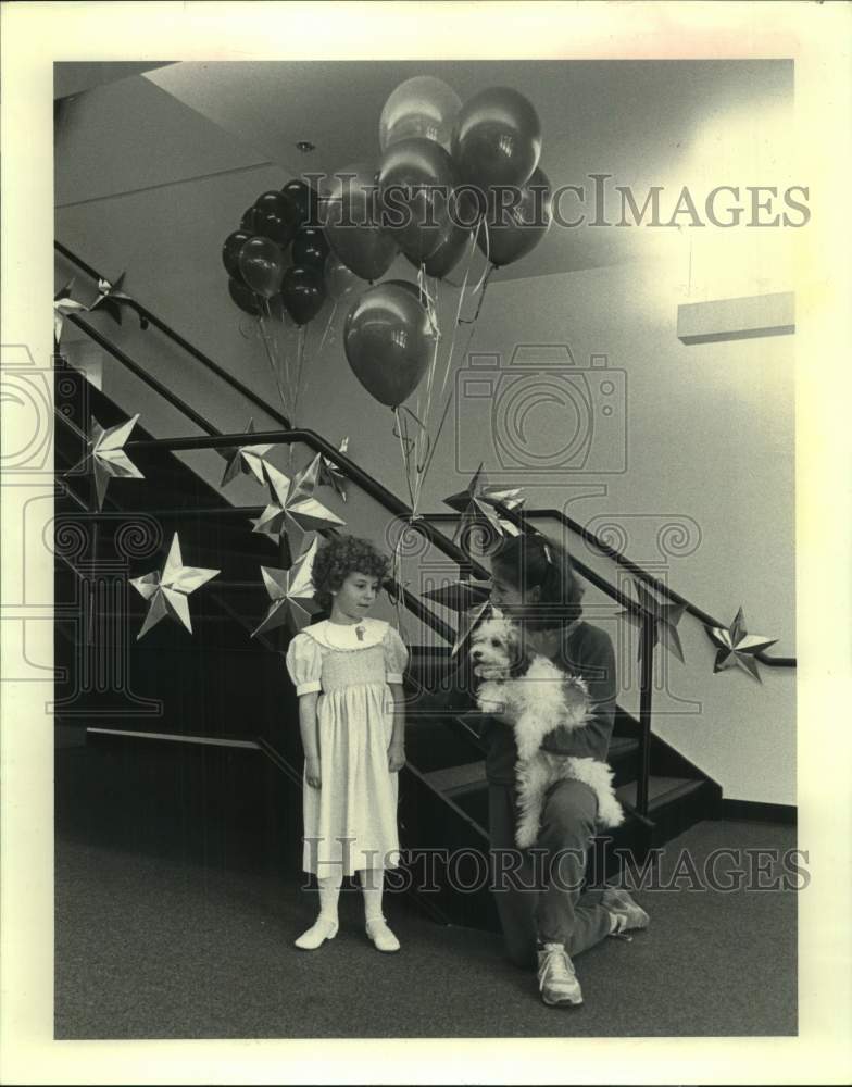 1985 Press Photo Houston Ballet's Martha Garrison Newton, Nicole Cuevas & Polo- Historic Images