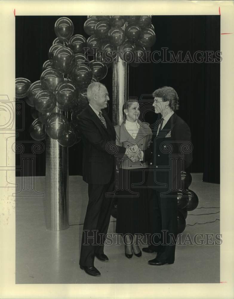 1985 Press Photo Attendees at Houston Ballet's opening night gala in new home- Historic Images