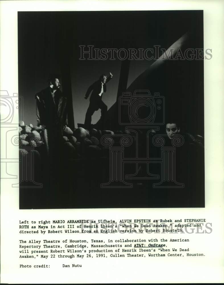 1991 Press Photo Scene from Alley Theater's "When We Dead Awaken" in Houston- Historic Images