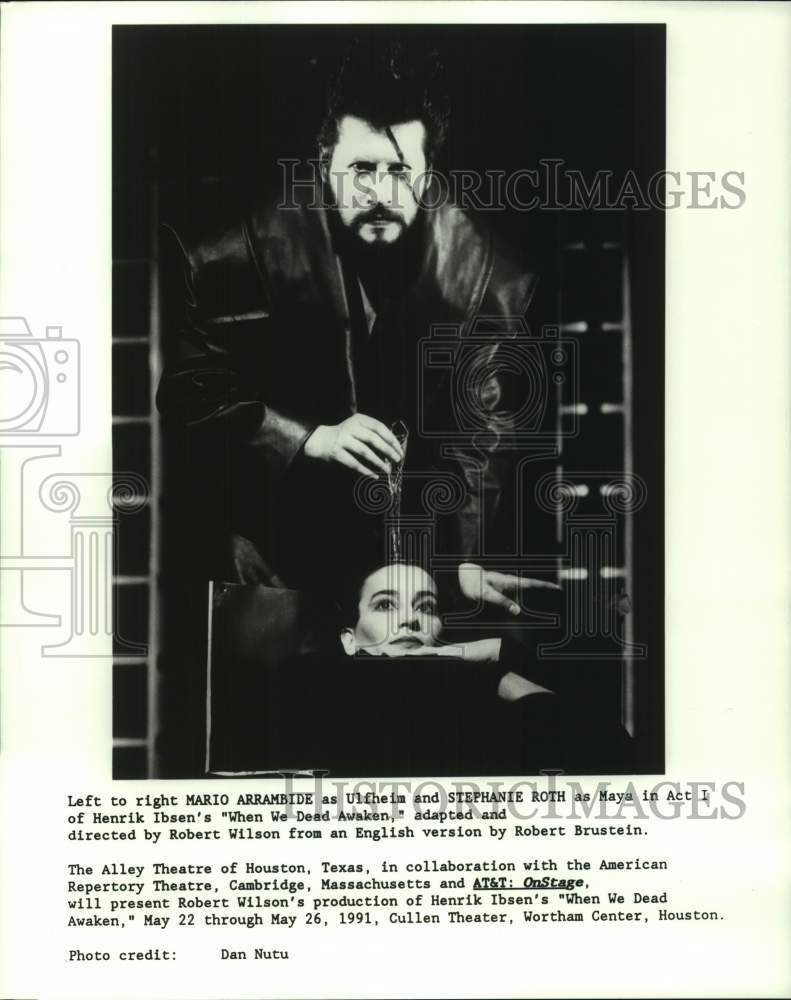 1991 Press Photo Scene from Alley Theater's "When We Dead Awaken" in Houston- Historic Images