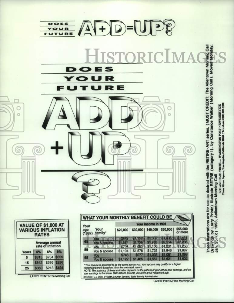 1993 Press Photo Retirement ads in Houston, Texas - hca65238- Historic Images