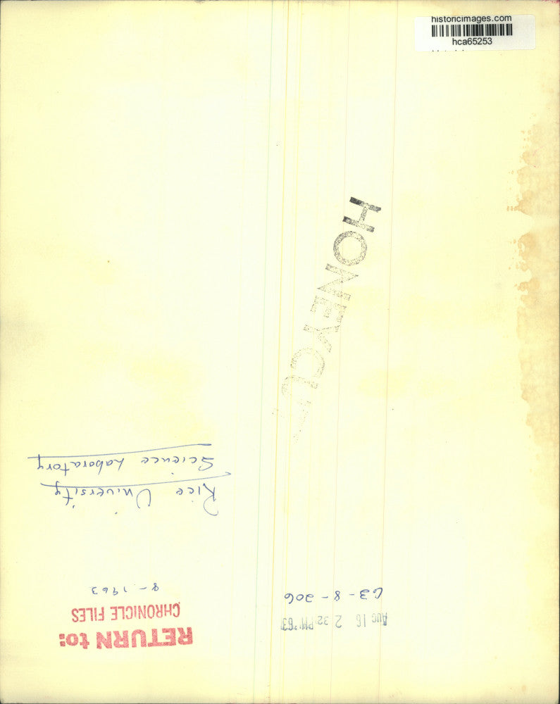 1963 Press Photo Equipment in Rice University Science Laboratory - hca65253