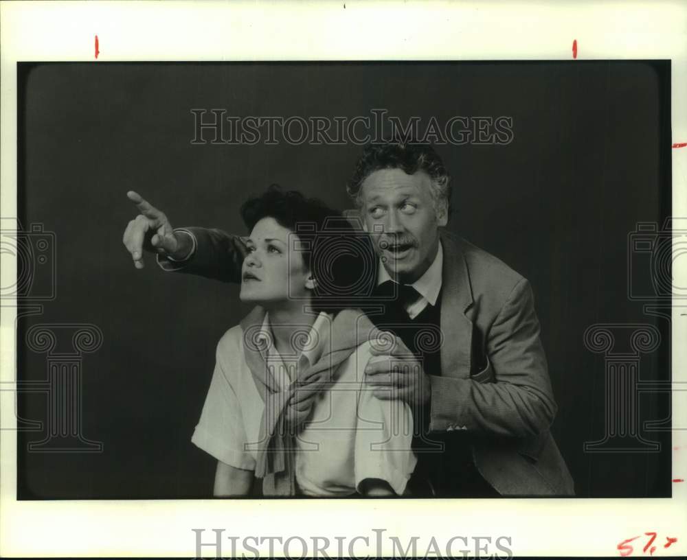 1983 Press Photo "The Man Who Could See Through Time," Houston's Stages Theater- Historic Images