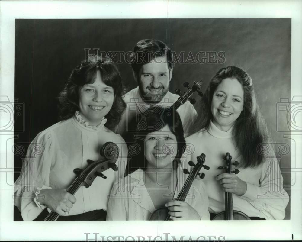 1987 Press Photo &quot;Classical Quartet&quot; with period instruments perform in Houston- Historic Images