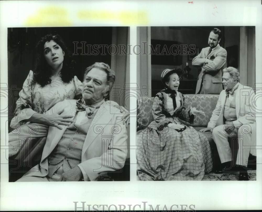 1986 Press Photo Performers in Scenes at Nina Vance Alley Theater, Houston- Historic Images