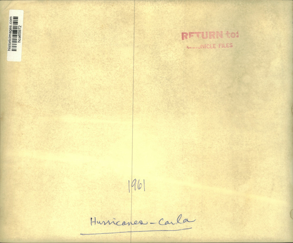 1961 Press Photo Ocean shore road damage after Hurricane Carla - hca65972