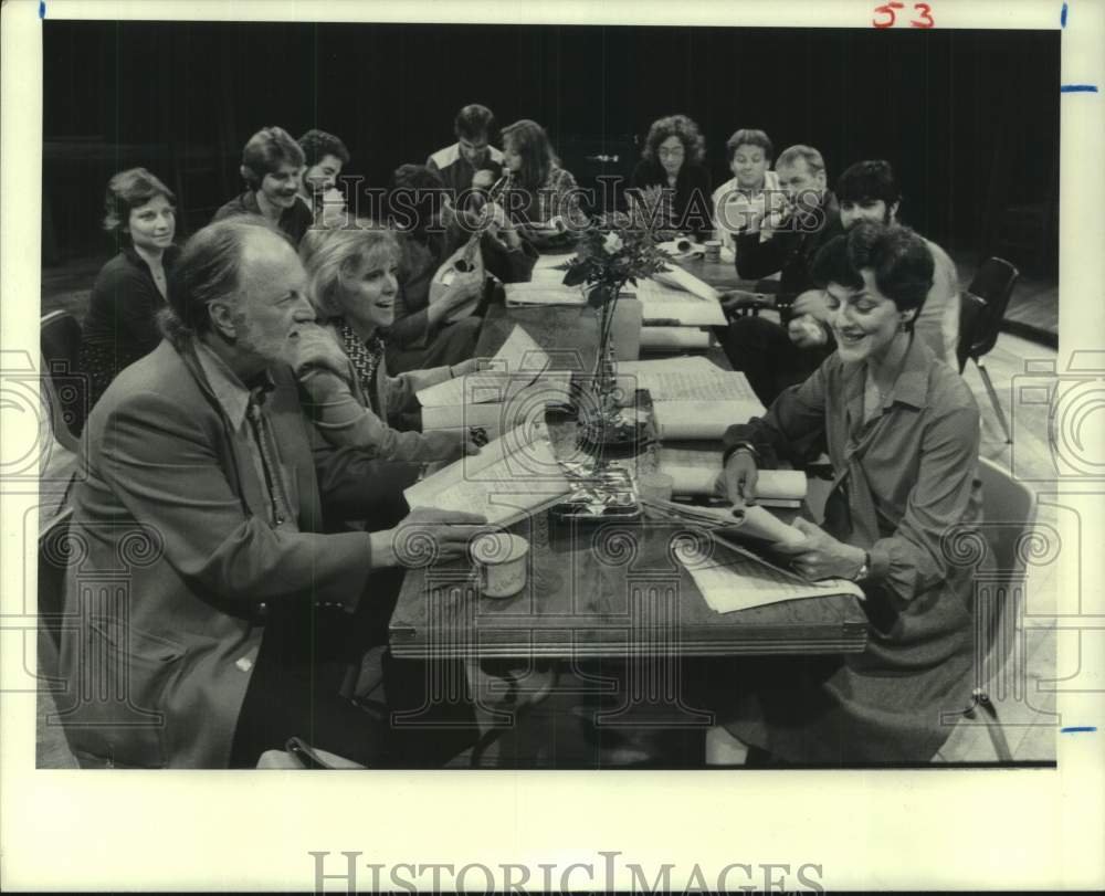 1980 Press Photo Rehearsal at Nina Vance Alley Theater in Houston - hca66046- Historic Images