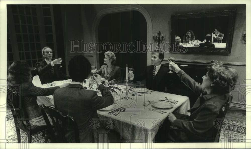 1983 Press Photo Scene from &quot;The Dining Room&quot; at Nina Vance Alley Theater- Historic Images