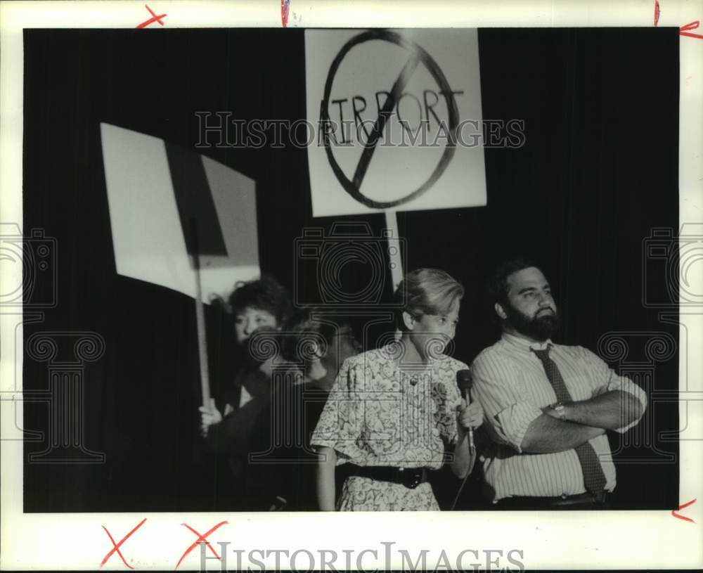 1991 Press Photo Houston Press Club Gridiron Show: Stefanie Asin, Pascal Piazza- Historic Images