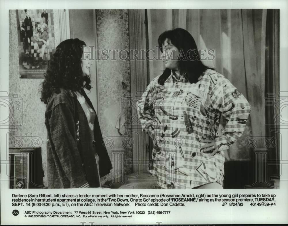 1993 Press Photo &quot;Roseanne: Two Down, One to Go&quot; - Darlene goes to college- Historic Images