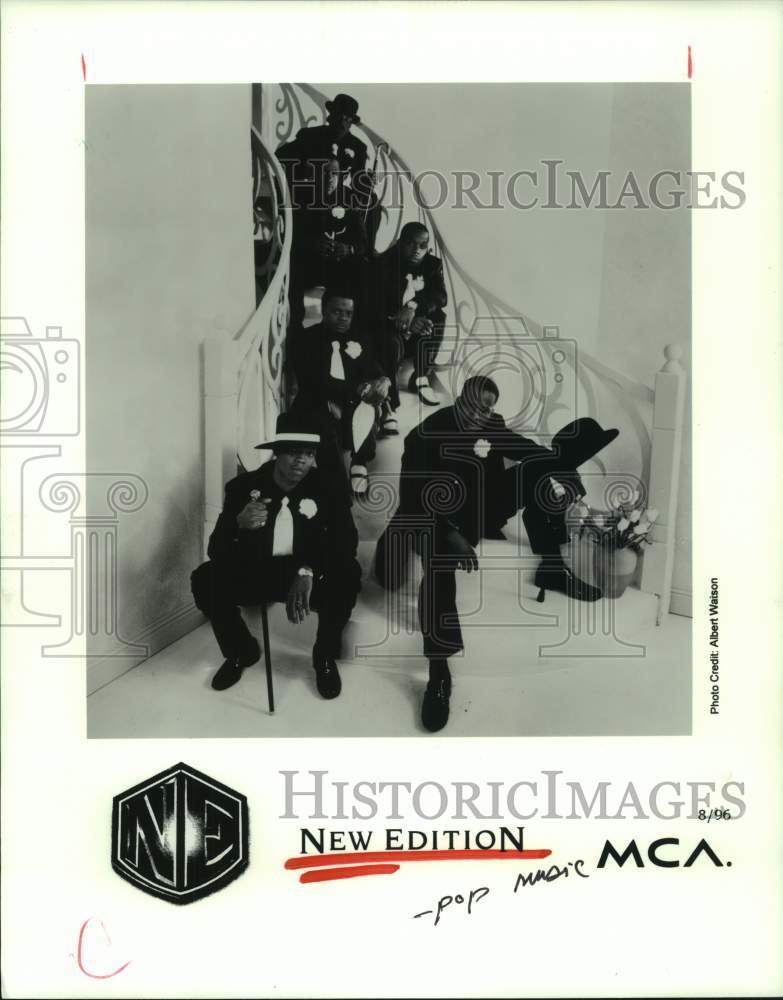1996 Press Photo New Edition, pop music group - hca66455- Historic Images
