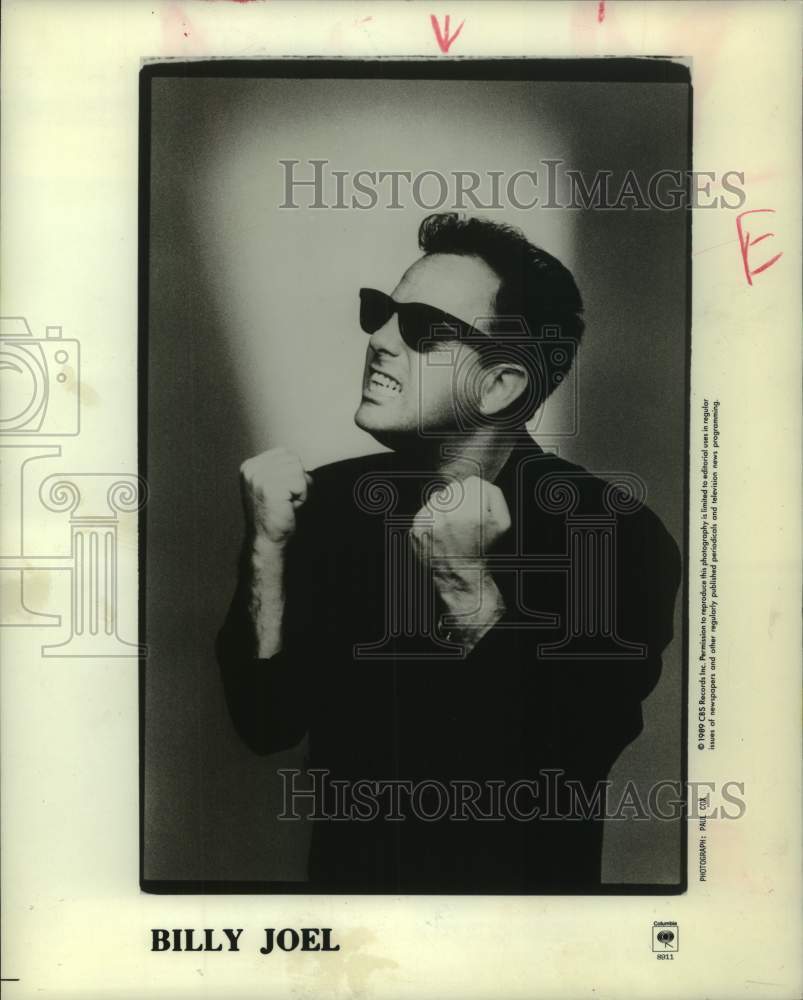 1989 Press Photo Singer Billy Joel - hca66482- Historic Images