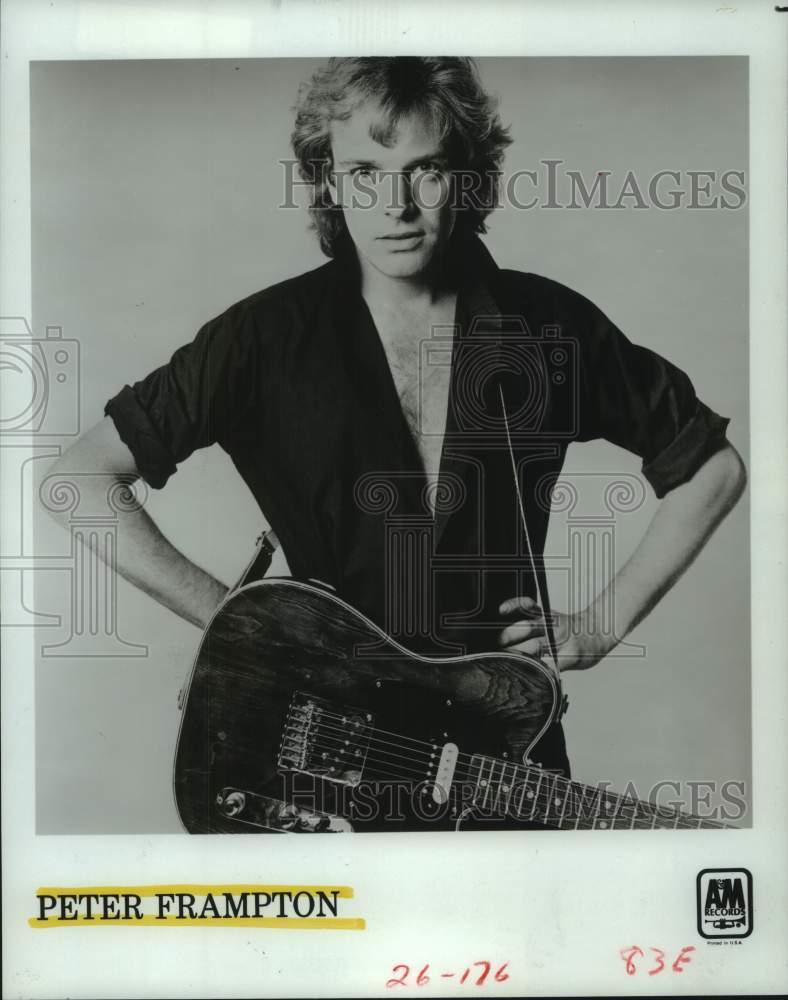 1982 Press Photo Pop music artist Peter Frampton - hca66489- Historic Images