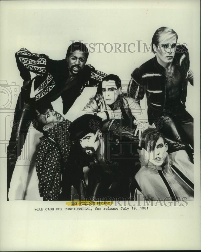 1981 Press Photo Members of the Pop Music Group "Village People" - hca66548- Historic Images