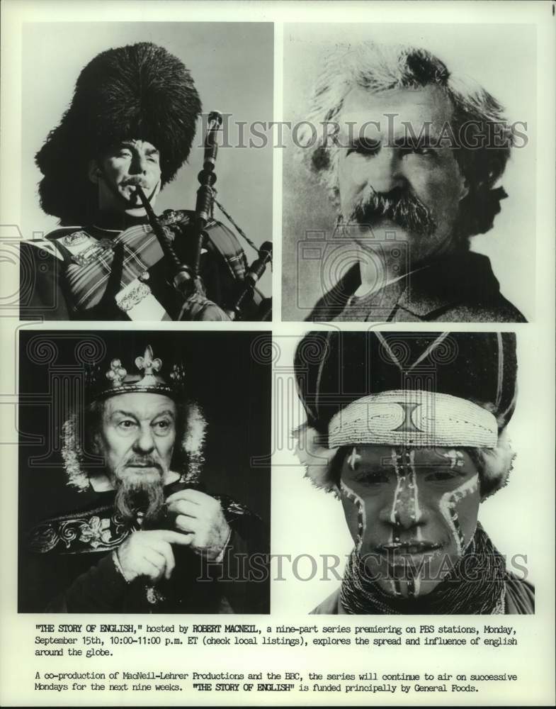 1986 Press Photo Scenes from TV Series "The Story of English" - hca66549- Historic Images