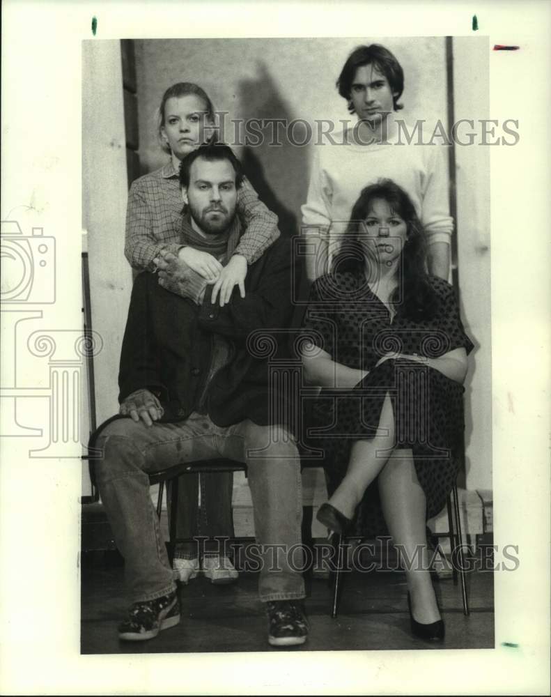 1986 Press Photo Cast of "Curse of the Starving Class" at Stages in Houston- Historic Images