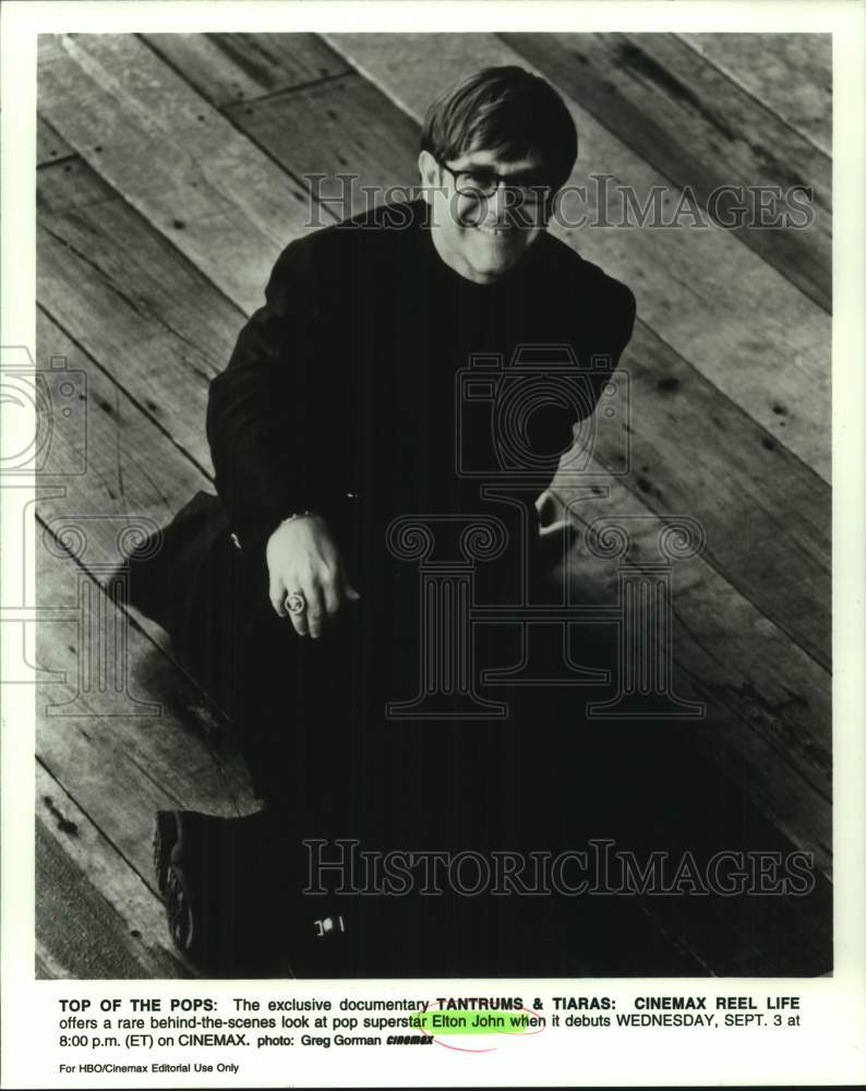 1997 Press Photo Pop Superstar Elton John Subject of Cinemax Documentary- Historic Images