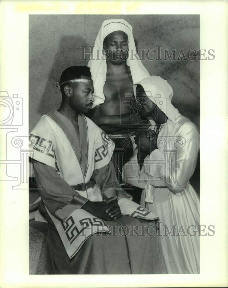 1990 Press Photo Cast of "God's Trombones" at The Ensemble - Houston - hca66676- Historic Images