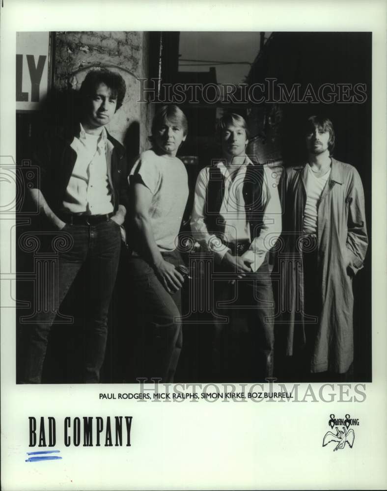 1982 Press Photo Members of the Pop Music Group &quot;Bad Company&quot; - hca66718- Historic Images