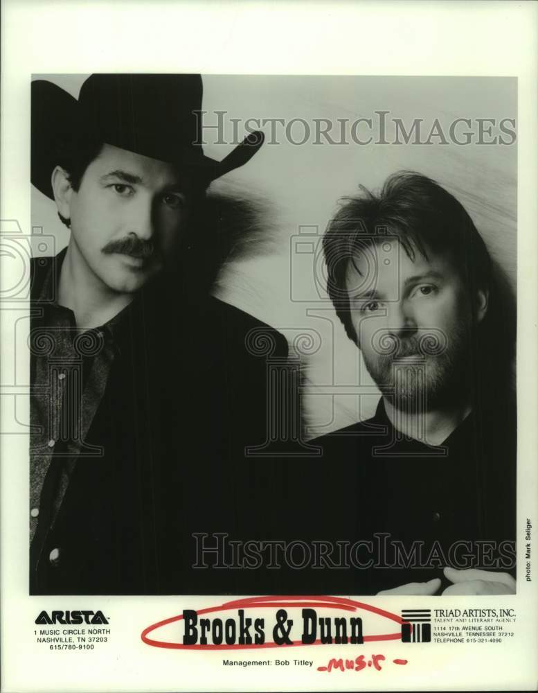 1992 Press Photo Brooks and Dunn Music Group - hca66873- Historic Images