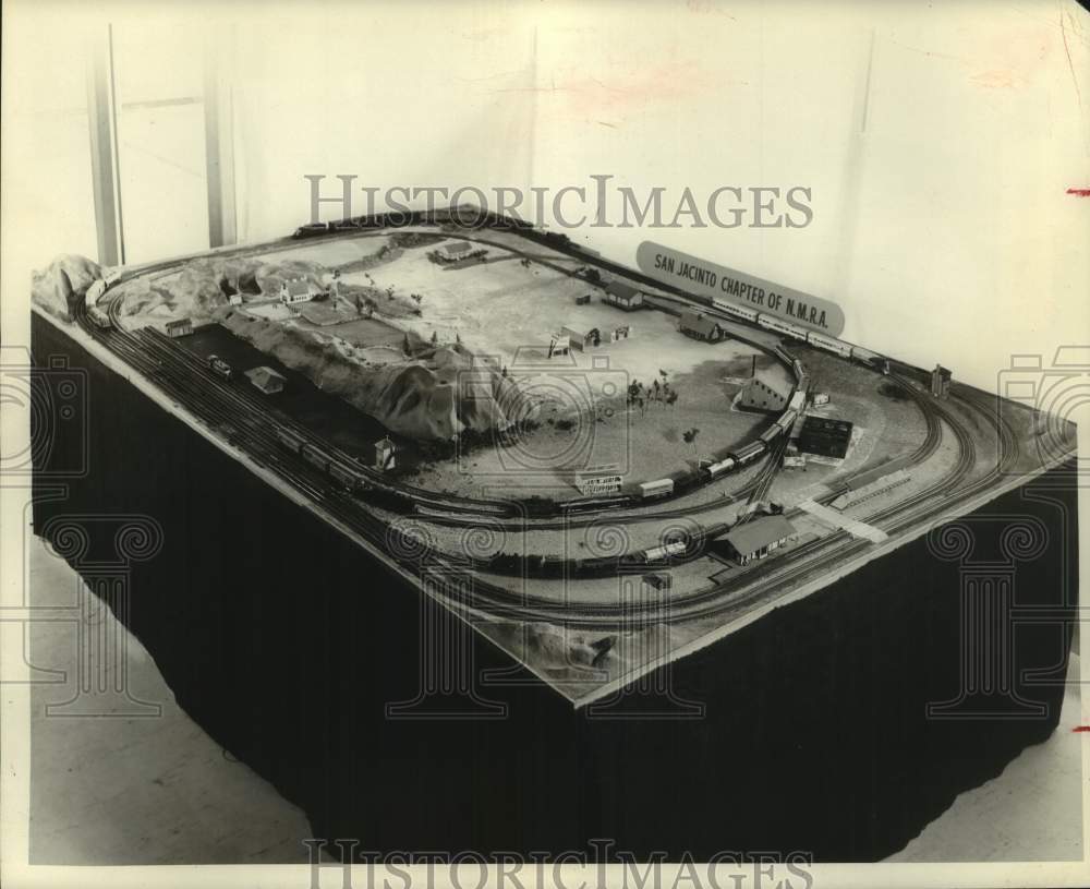 1959 Press Photo Railroad model by San Jacinto Model Railroad Association