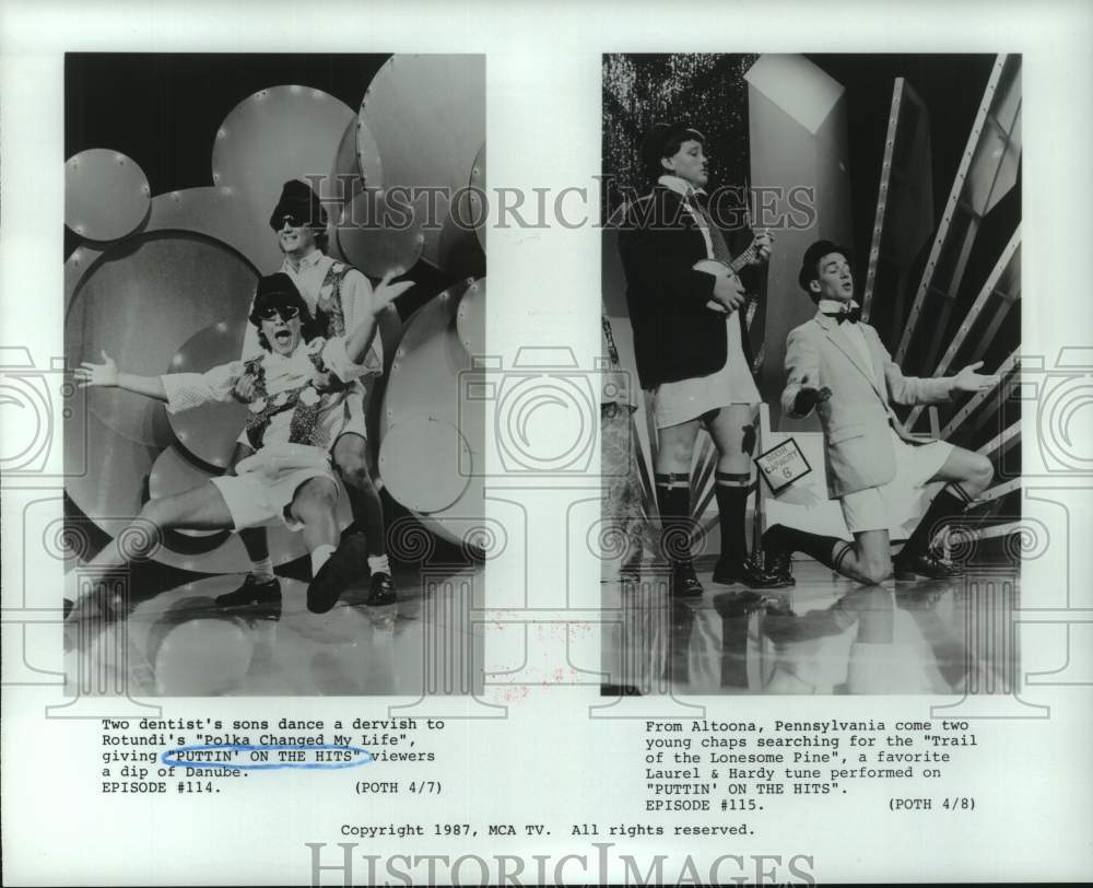 1987 Press Photo Scenes from "Puttin' on the Hits" - hca66972- Historic Images