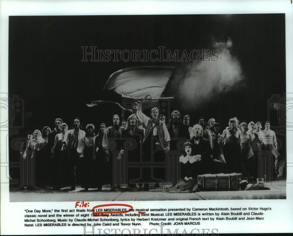 1995 Press Photo &quot;One Day More&quot;, First Act Finale of &quot;Les Miserables&quot;- Historic Images