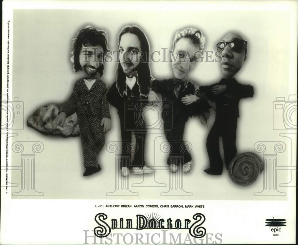1996 Press Photo Members of the Rock Music Group "Spin Doctors" - hca67255- Historic Images