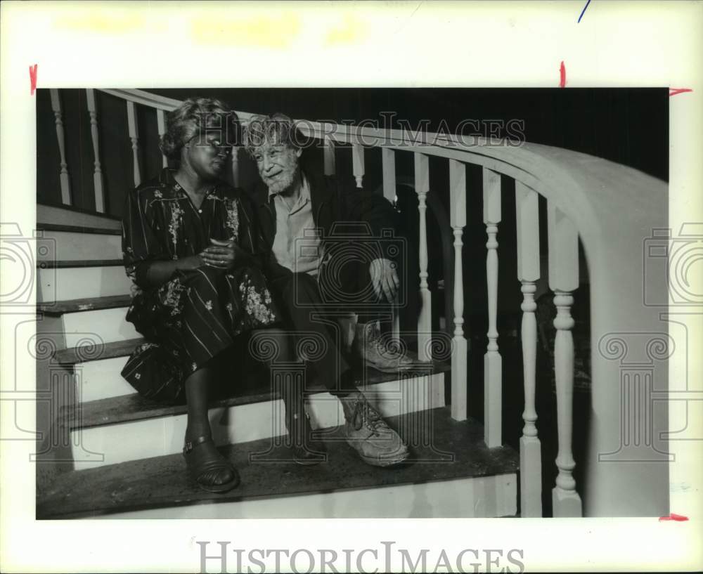 1990 Press Photo Scene from the production of &quot;Spooks&quot;-Ensemble Theater, Houston- Historic Images