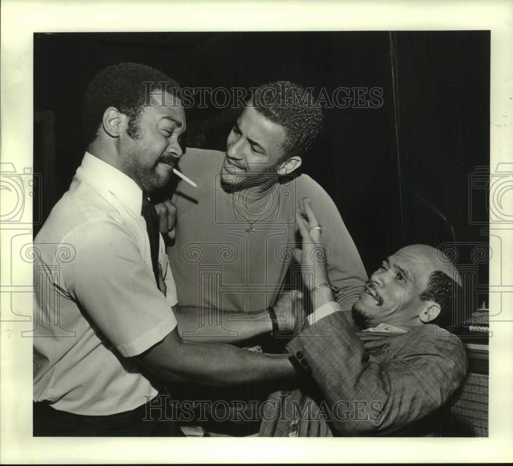 1984 Press Photo Cast of &quot;No Place to be Somebody&quot; at The Ensemble in Houston- Historic Images