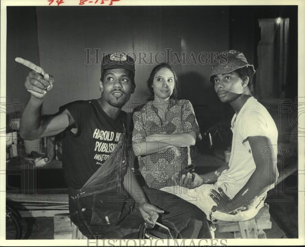 1979 Press Photo George Hawkins, Claudia &amp; Vince Lott of Black Ensemble Theater- Historic Images