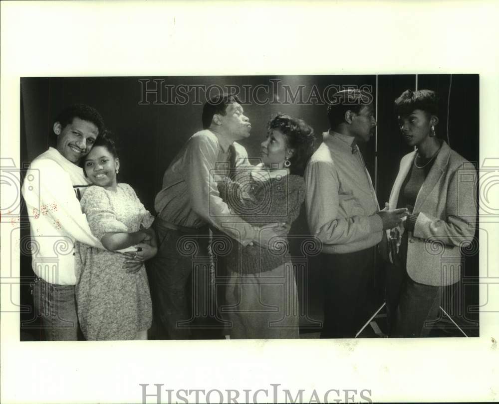 1987 Press Photo Scene from Ensemble Theater play &quot;One Monkey Don&#39;t Stop No Show- Historic Images